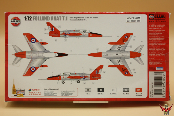 Airfix 1/72 Folland Gnat T1