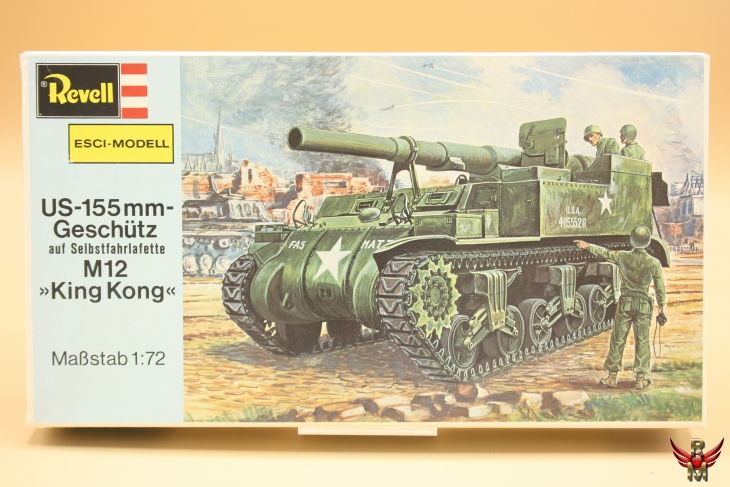 Revell/ESCI 1/72 US 155mm Geschutz auf Selbstfahrlafette M12 King Kong