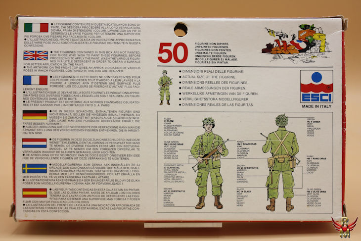 ESCI 1/72 World War Two U.S. Paratroopers 82a Screaming Eagles
