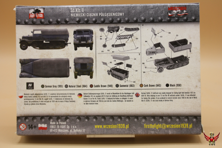 First To Fight 1/72 Sd Kfz 11 leichter Zugkraftwagen 3t Artillerieaufbau