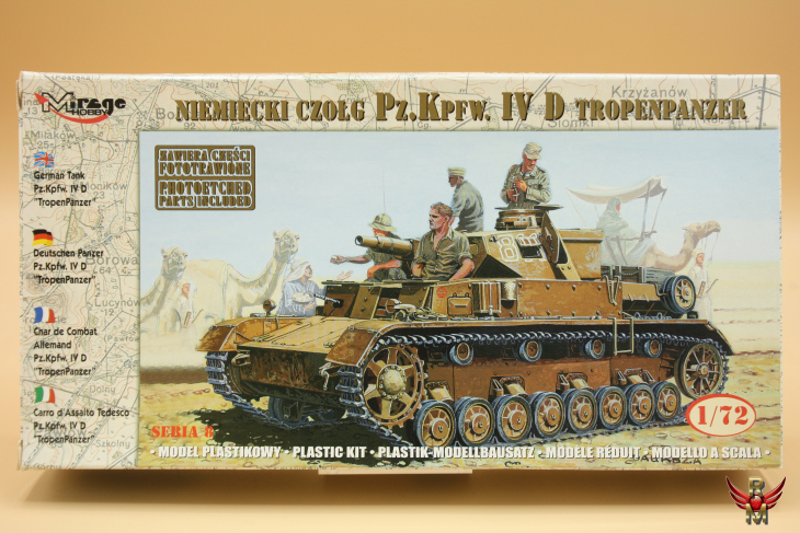 Mirage Hobby 1/72 German Tank Niemiecki Czołg Pz Kpfw IV D Tropenpanzer