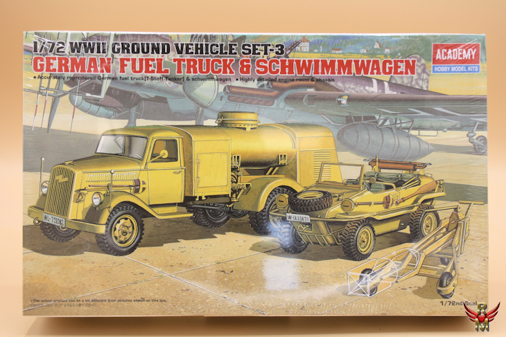 Academy 1/72 German Fuel Truck and Schwimmwagen WWII Ground Vehicle Set 3