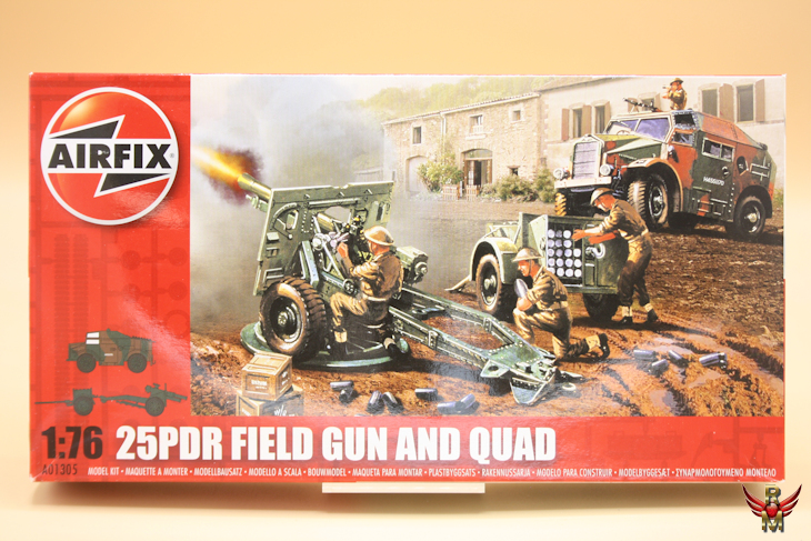 Airfix 1/76 25 PDR Field Gun and Quad