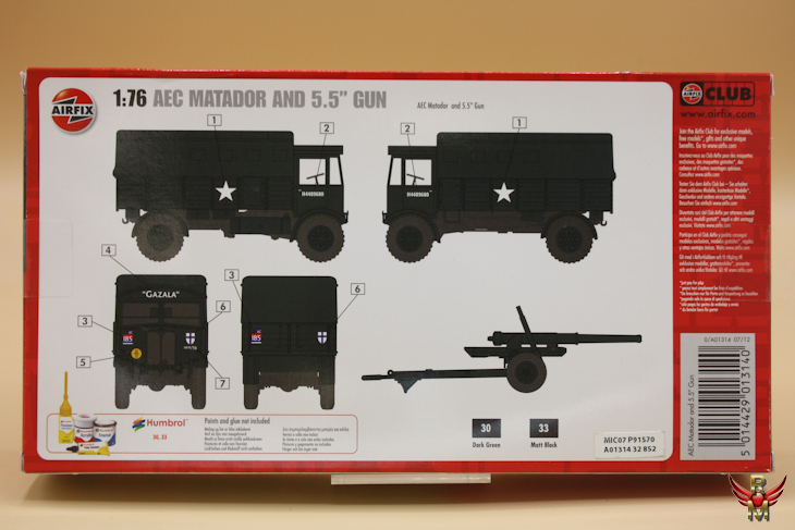 Airfix 1/76 AEC Matador and 5.5 Inch Gun
