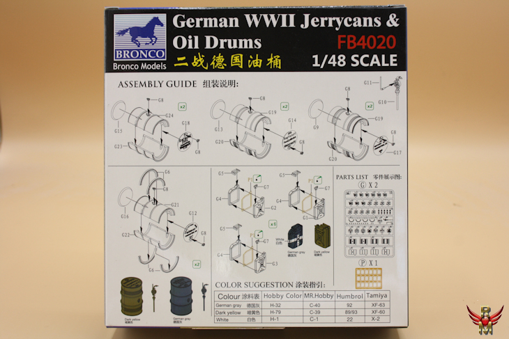 Bronco Models 1/48 German WWII Jerrycans and Oil Drums