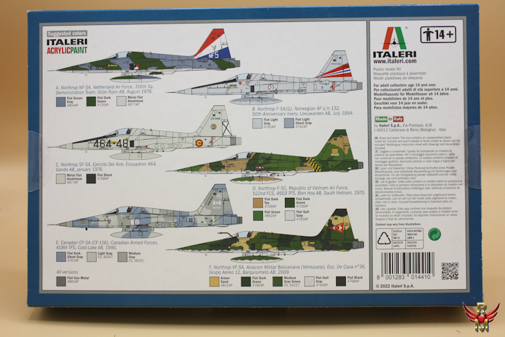 Italeri 1/72 F-5A Freedom Fighter