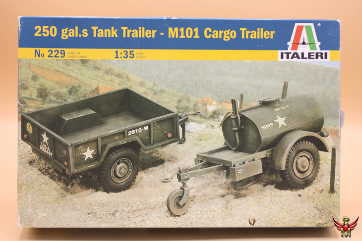 Italeri 1/35 250 gal.s Tank Trailer - M101 Cargo Trailer