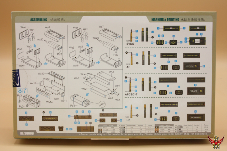 Riich Models 1/35 US M1 57 mm and 6 PR 7 CWT BR Ammunition Set