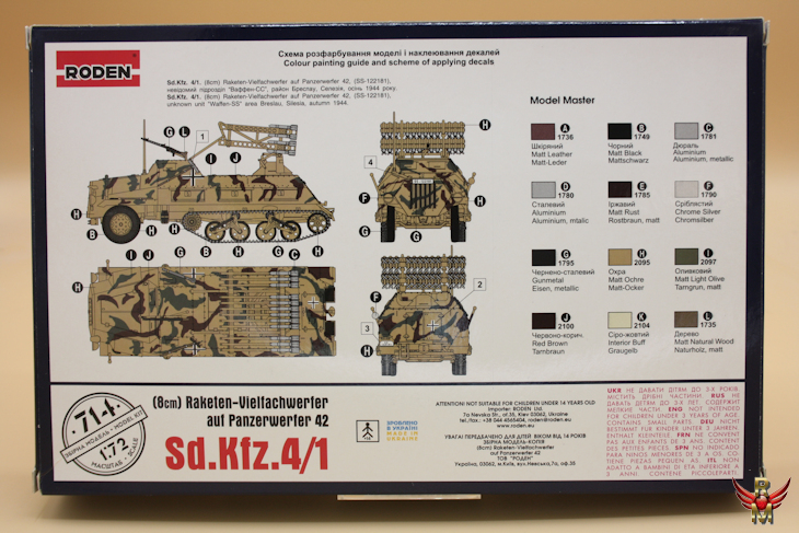 Roden 1/72 Sd Kfz 4/1 8cm Raketen-Vielfachwerfer auf Panzerwerfer 42