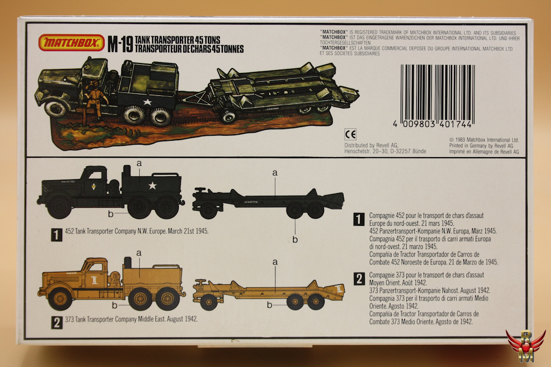 Matchbox 1/76 M19 Tank Transporter 45 tons -