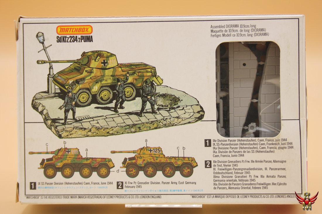 Matchbox 1/76 Sd Kfz 234/2 Puma
