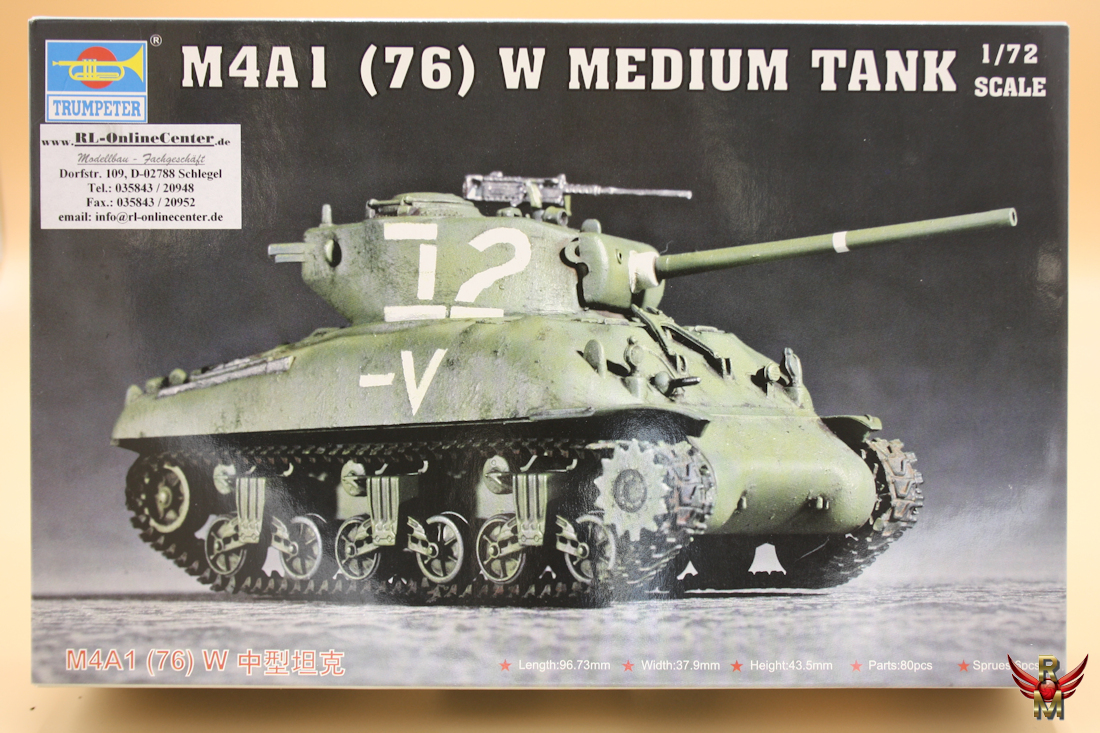 Trumpeter 1/72 M4A1 76W Medium Tank