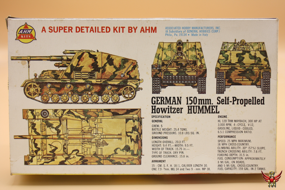 AHM ESCI 1/72 German 150mm Self-Propelled Howitzer Hummel