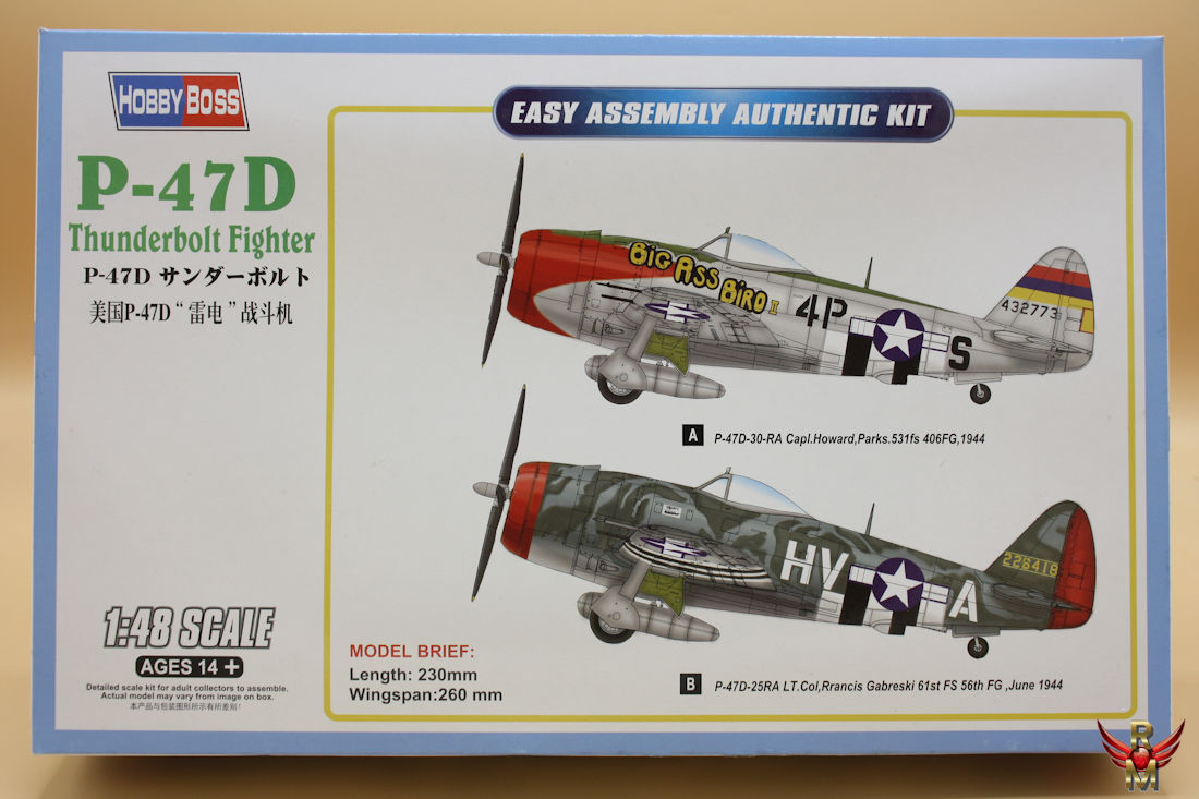 HobbyBoss 1/48 P-47D Thunderbolt Fighter