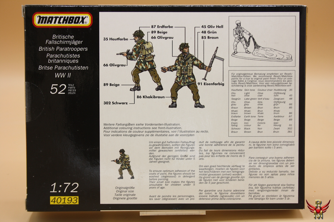 Matchbox 1/72 Britische Fallschirmjager WW II