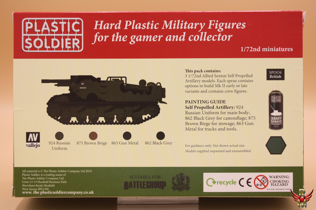 Plastic Soldier 1/72 Sexton Self Propelled Gun