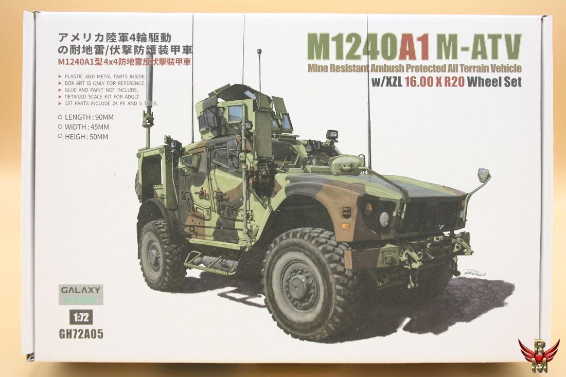 Galaxy Hobby 1/72 M1240A1 M-ATV Michelin XZL 16.00 X R20 Wheel Set