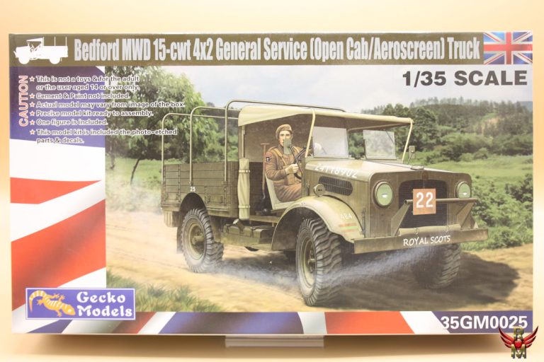Gecko Models 1/35 Bedford MWD 15 CWT 4x2 General Service Open Cab/Aeroscreen Truck