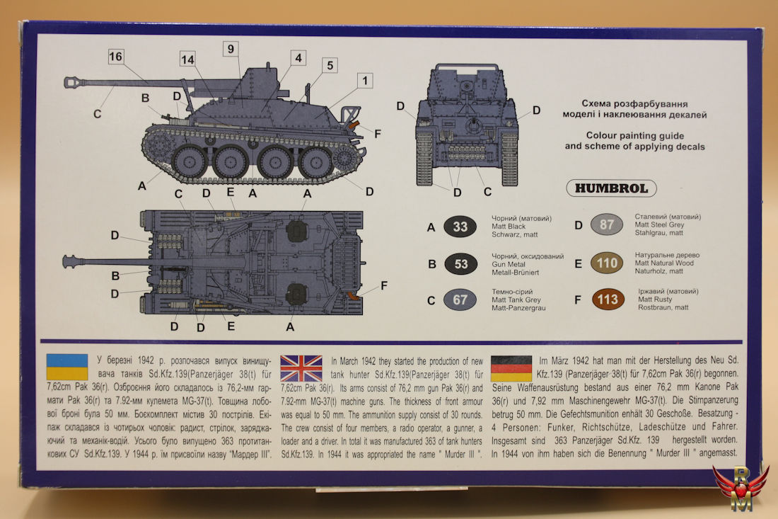 Uni Models 1/72 Tank hunter Sd Kfz 139 Marder III