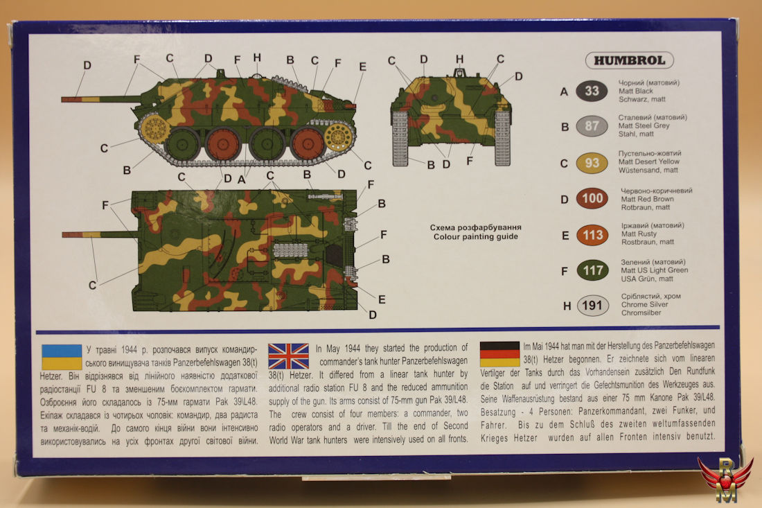 Uni Models 1/72 Tank hunter Hetzer commander's