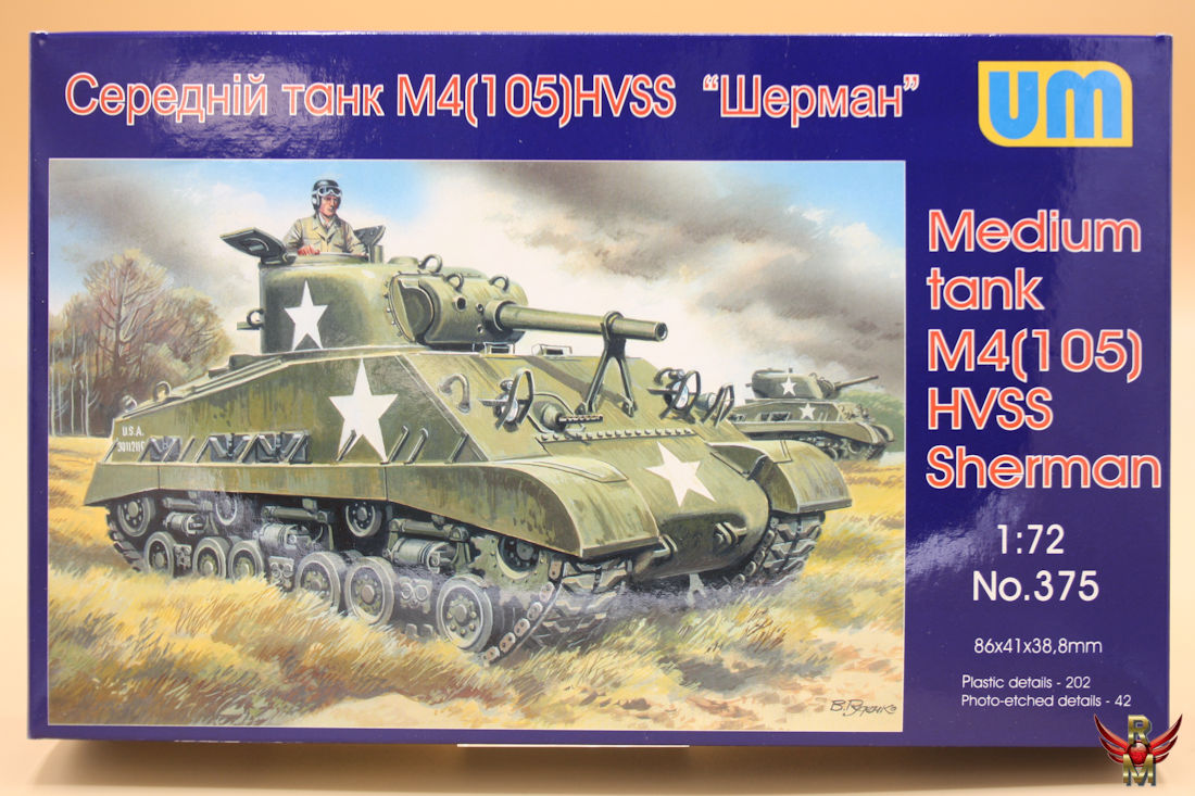 Uni Models 1/72 Medium Tank M4(105) HVSS Sherman