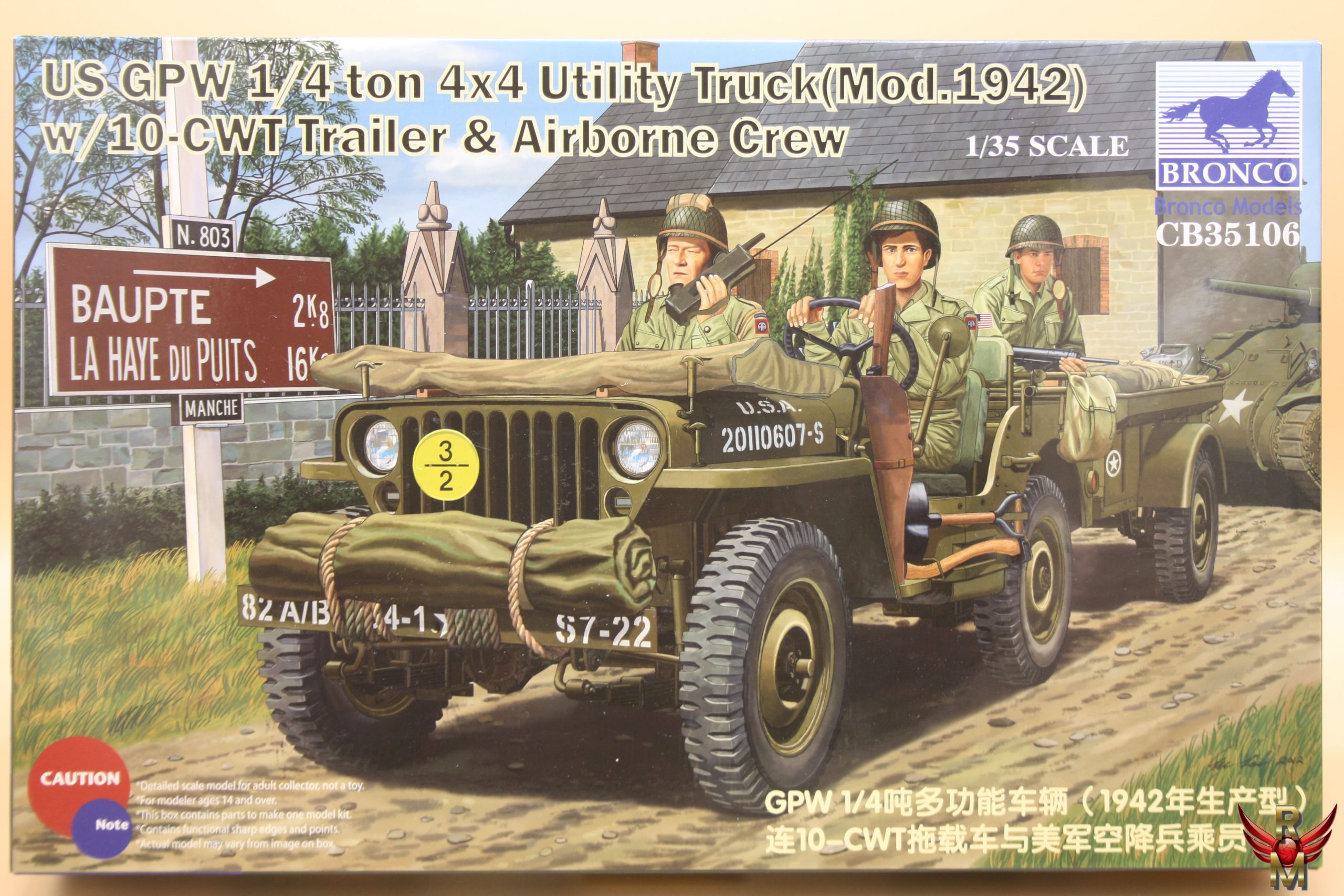 Bronco Models 1/35 US GPW 1/4ton 4×4 Utility Truck Mod 1942