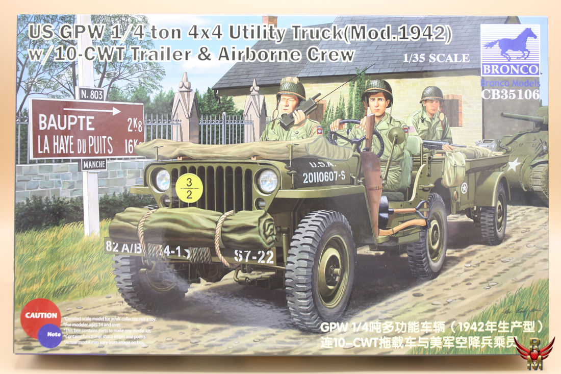 Bronco Models 1/35 US GPW 1/4ton 4×4 Utility Truck Mod 1942