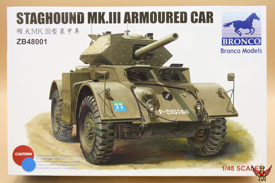 Bronco Models 1/48 Staghound Mk III Armoured Car