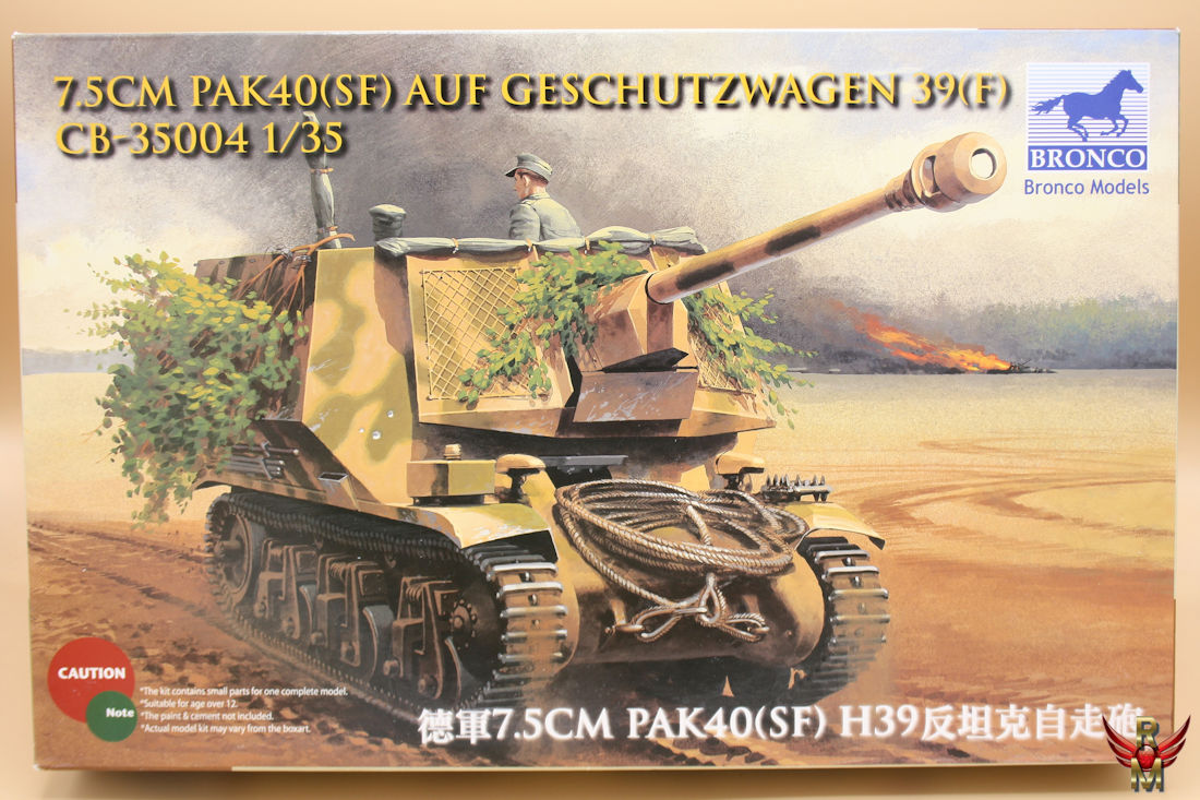 Bronco Models 1/35 75mm PaK40 SF auf Geschutzwagen 39F