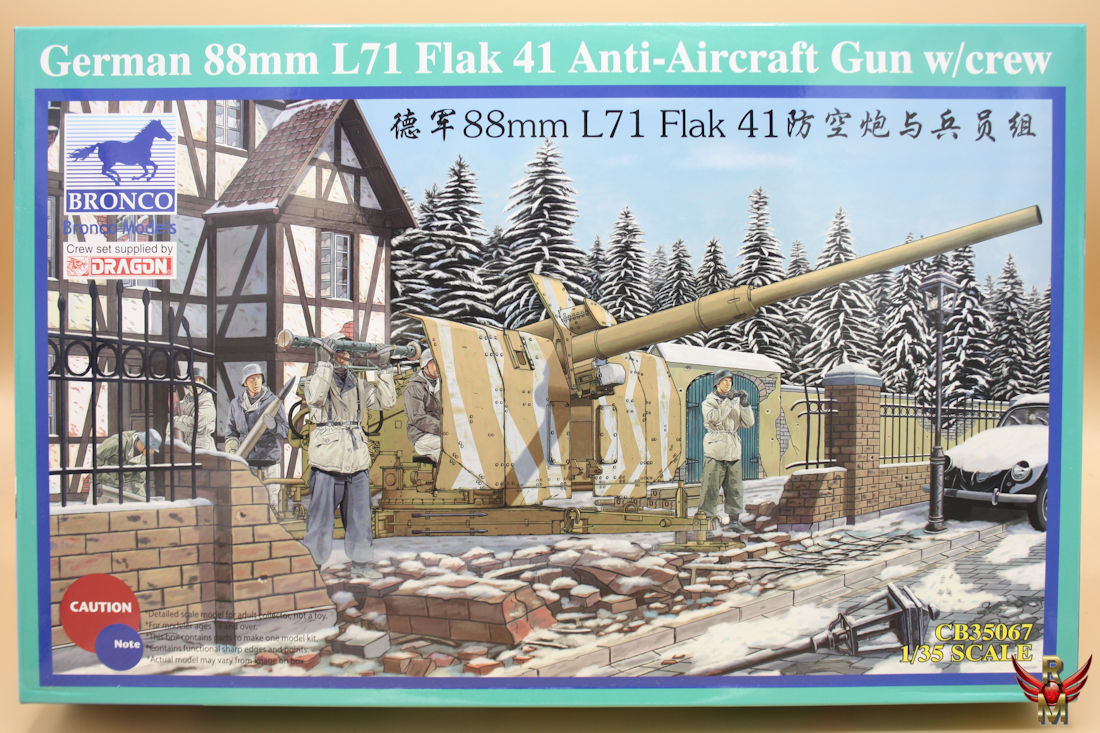 Bronco Models 1/35 German 88mm Flak 41 Anti-Aircraft Gun with Crew