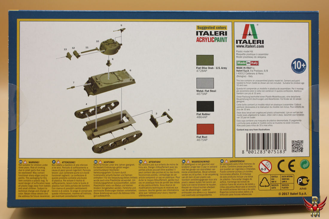Italeri 1/72 M4A3 75mm Sherman