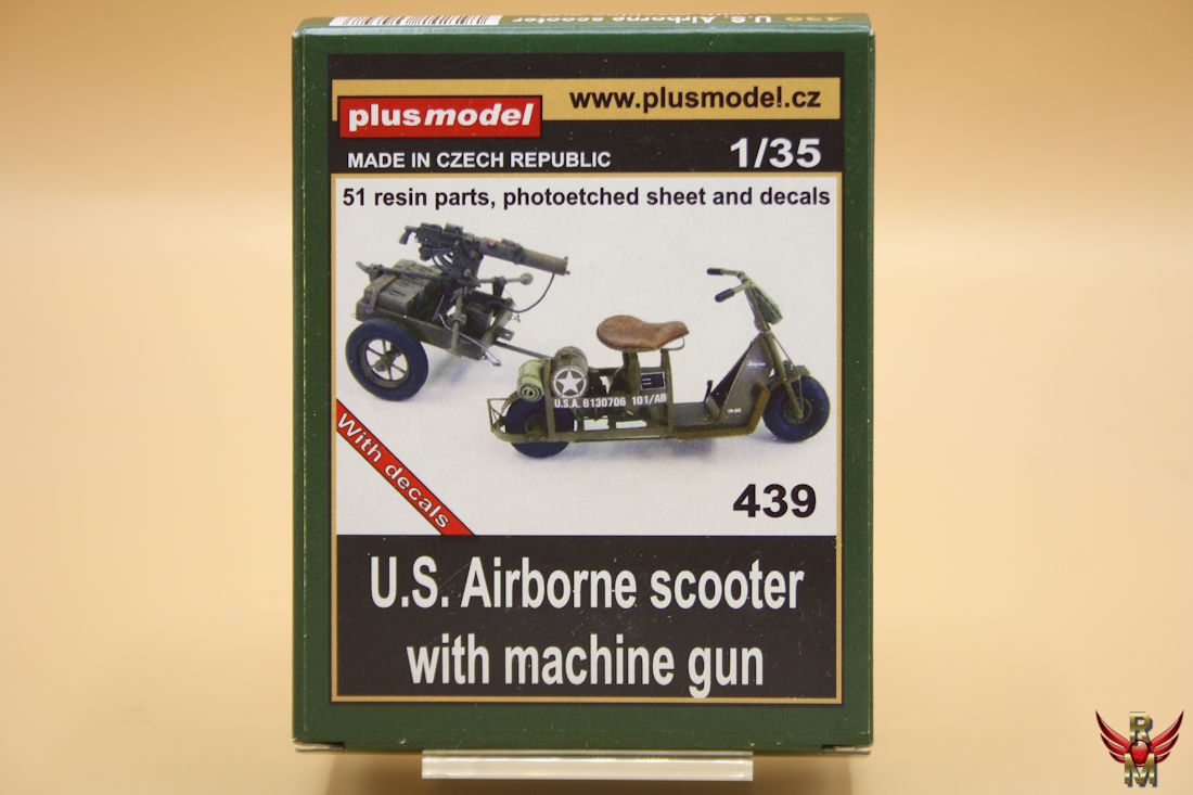 Plus Model 1/35 US Airborne Scooter with Machine Gun
