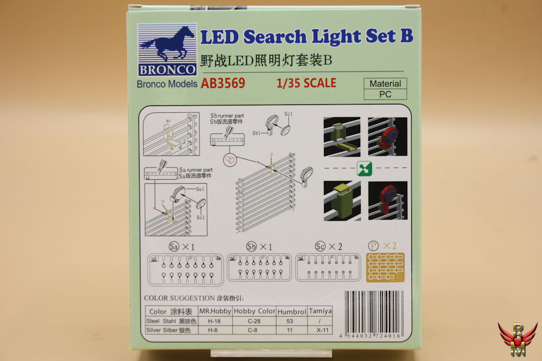 Bronco Models 1/35 LED Search Light Set B
