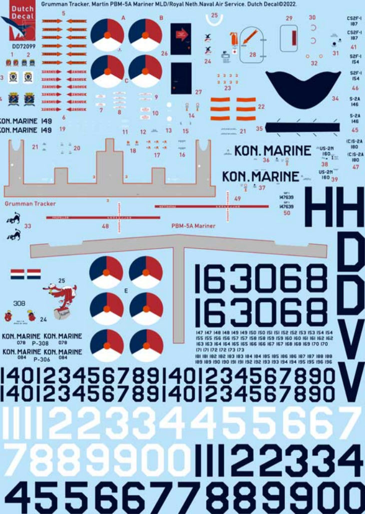 Dutch Decal 1/72 Grumman Tracker PBM-5A Mariner