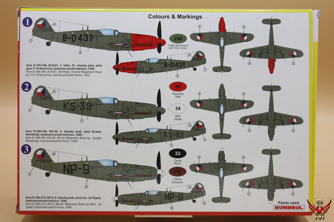 Kovozávody Prostějov 1/72 Avia S-199 with wing guns