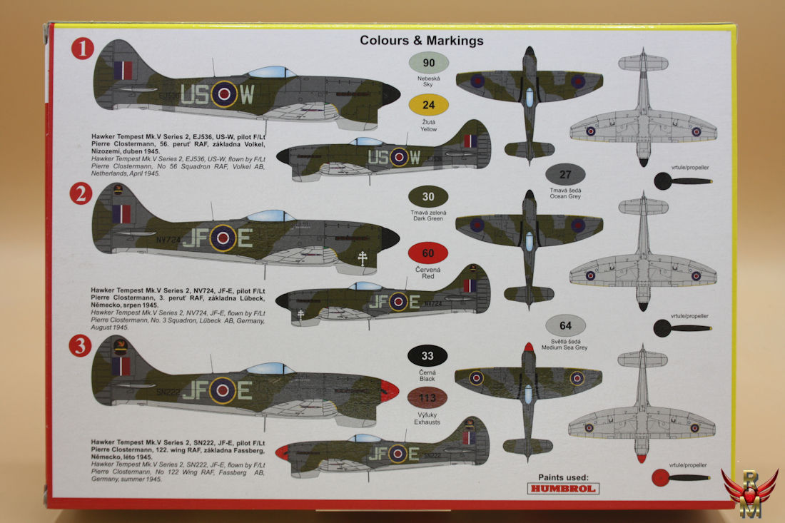 Kovozávody Prostějov 1/72 Hawker Tempest Mk V Clostermann