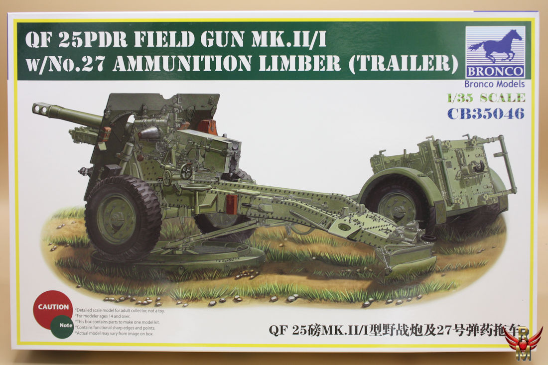 Bronco Models 1/35 QF 25pdr Field Gun Mk II/I
