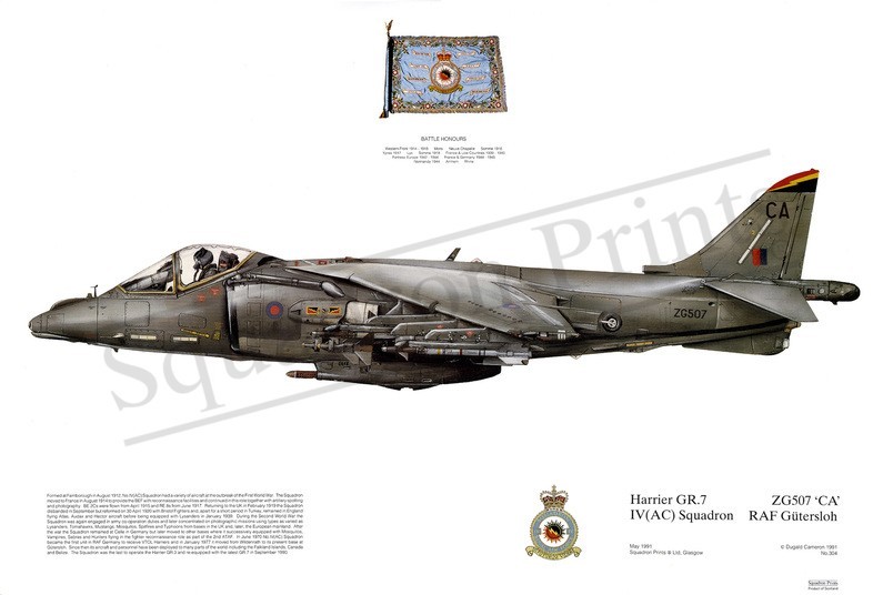 Squadron Prints Harrier GR7 Great Britain