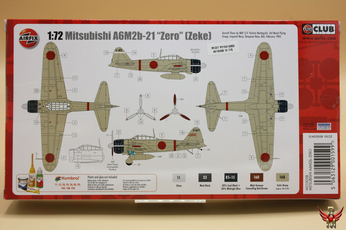 Airfix 1/72 Mitsubishi A6M2b Zero