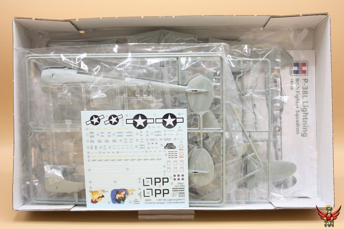 Hobby 2000 1/48 P-38L Lightning 80th Fighter Squadron