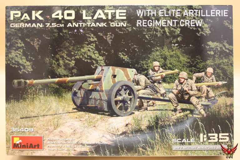 MiniArt 1/35 German 75mm Anti Tank Gun Pak 40 Late