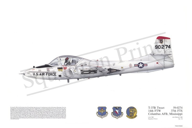 Squadron Prints T-37B Tweet USA
