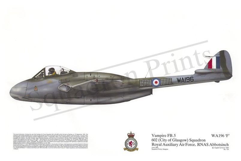 Squadron Prints Vampire FB5 Great Britain