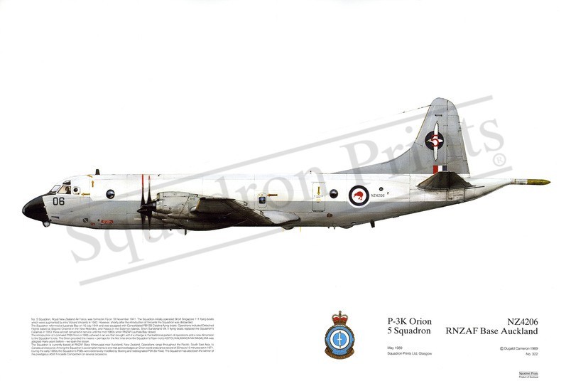 Squadron Prints P-3K Orion New Zealand