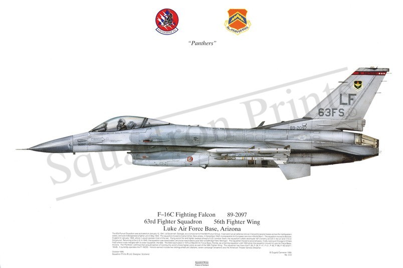 Squadron Prints F-16C Fighting Falcon USA