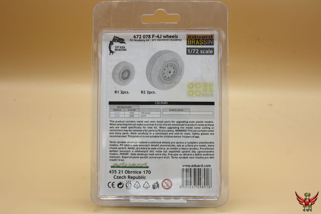 Eduard Brassin 1/72 F-4J Wheels