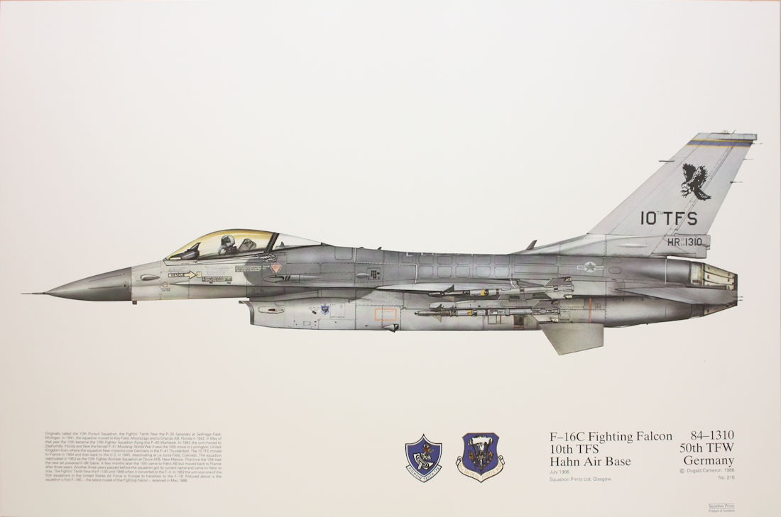 Squadron Prints F-16C Fighting Falcon USA