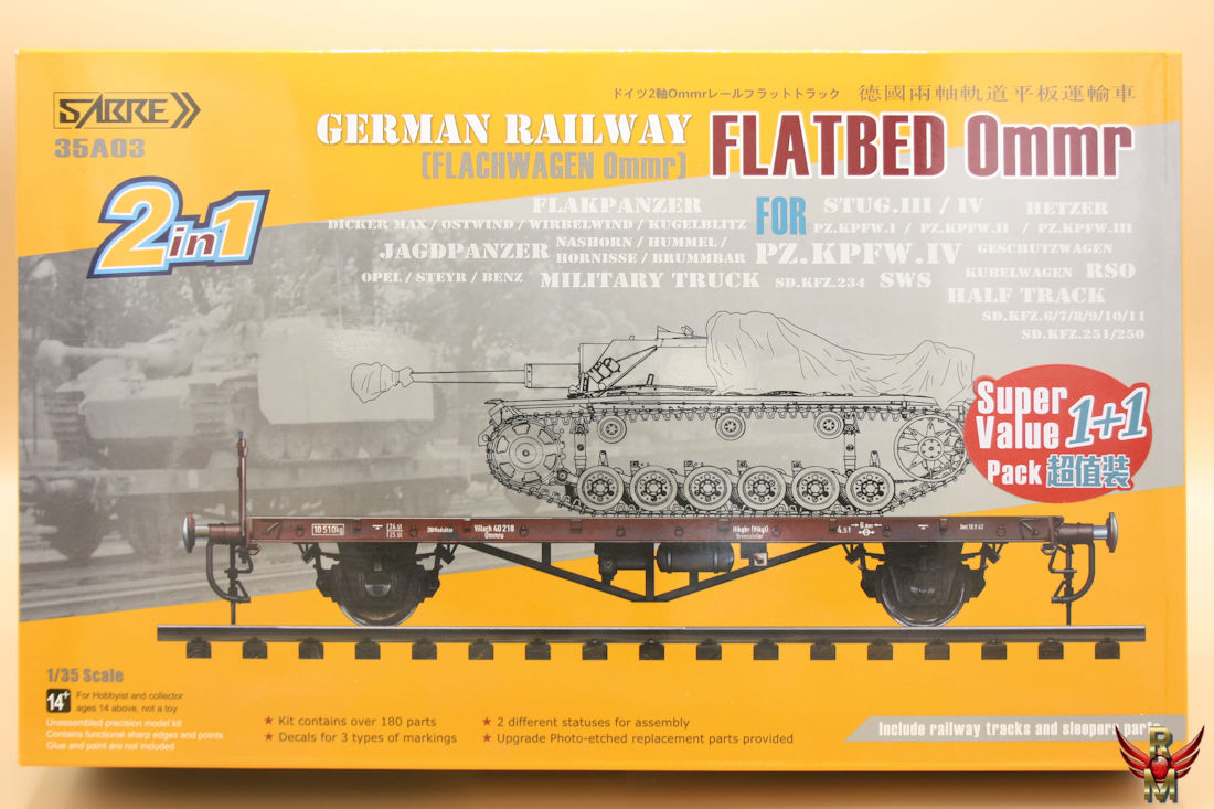 Sabre Model 1/35 German Railway Flatbed Ommr Super Value Pack 1+1