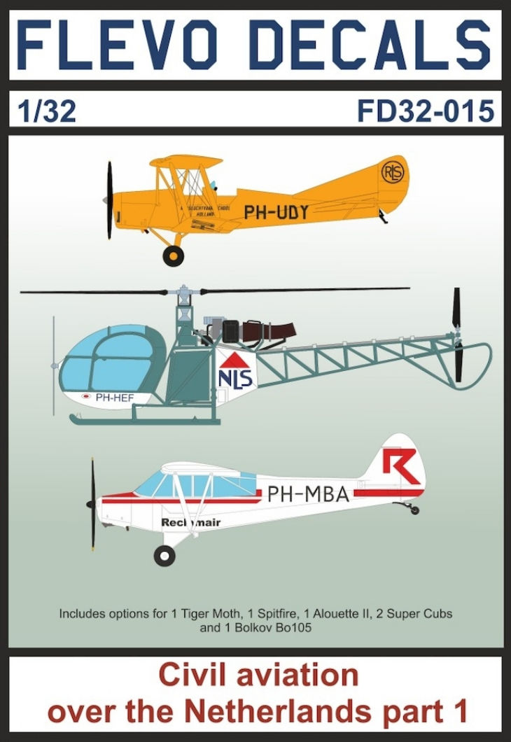 Flevo Decals 1/32 Civil Aviation over the Netherlands part 1