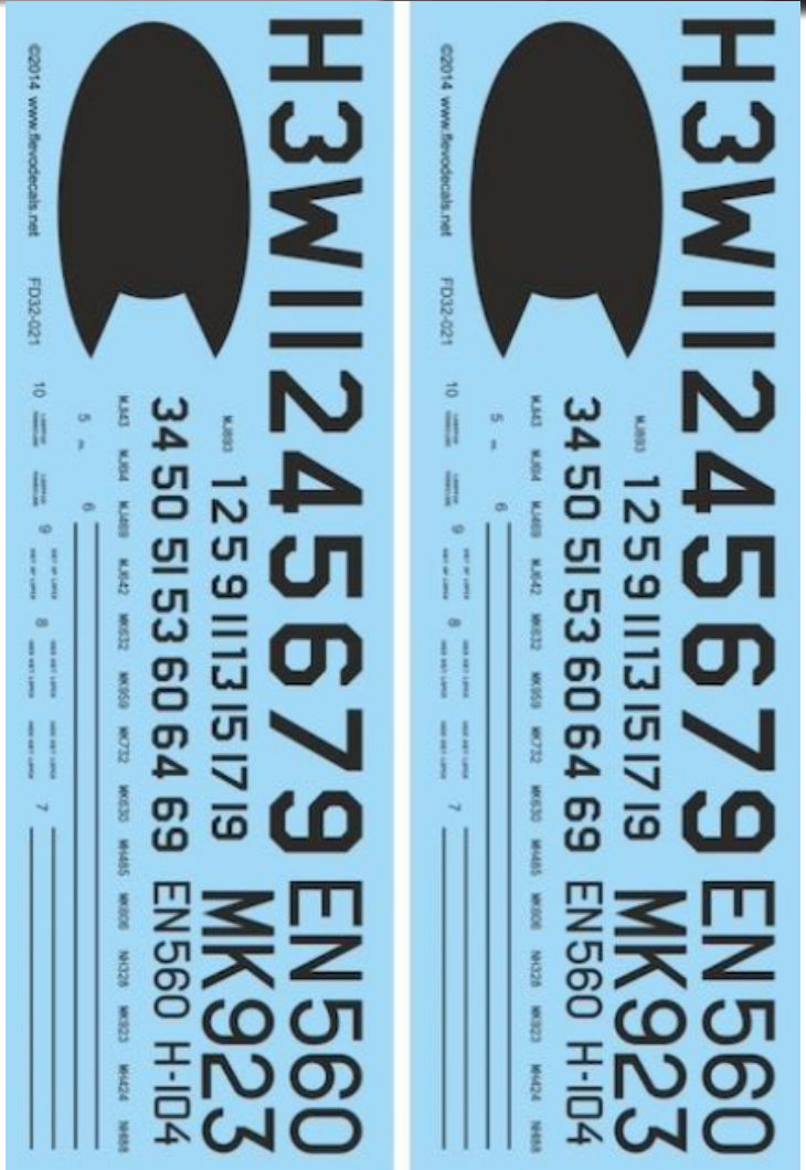 Flevo Decals 1/32 Supermarine Spitfire Mk IXc